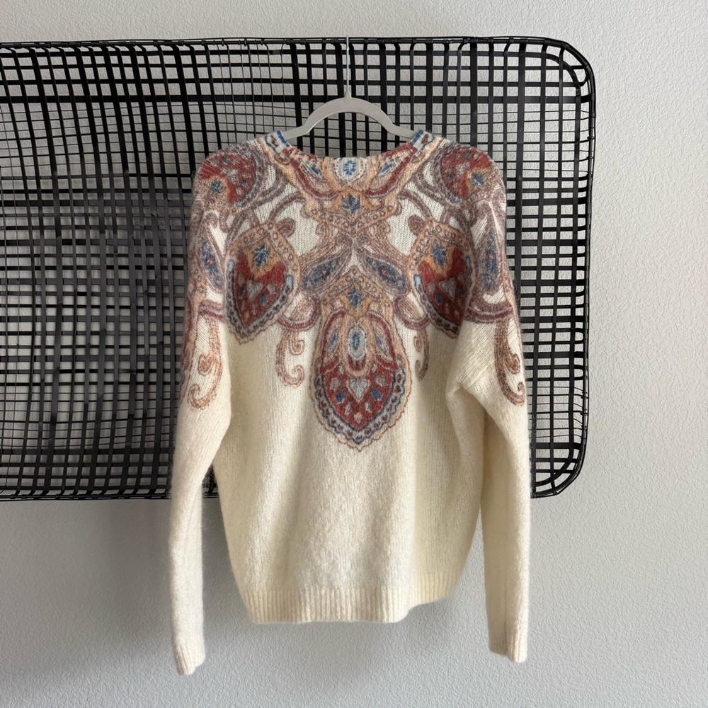 Sezane paisley printed mohair sweater - Picture 6 of 8